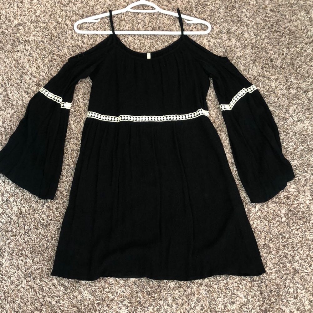 Black off the shoulder dress